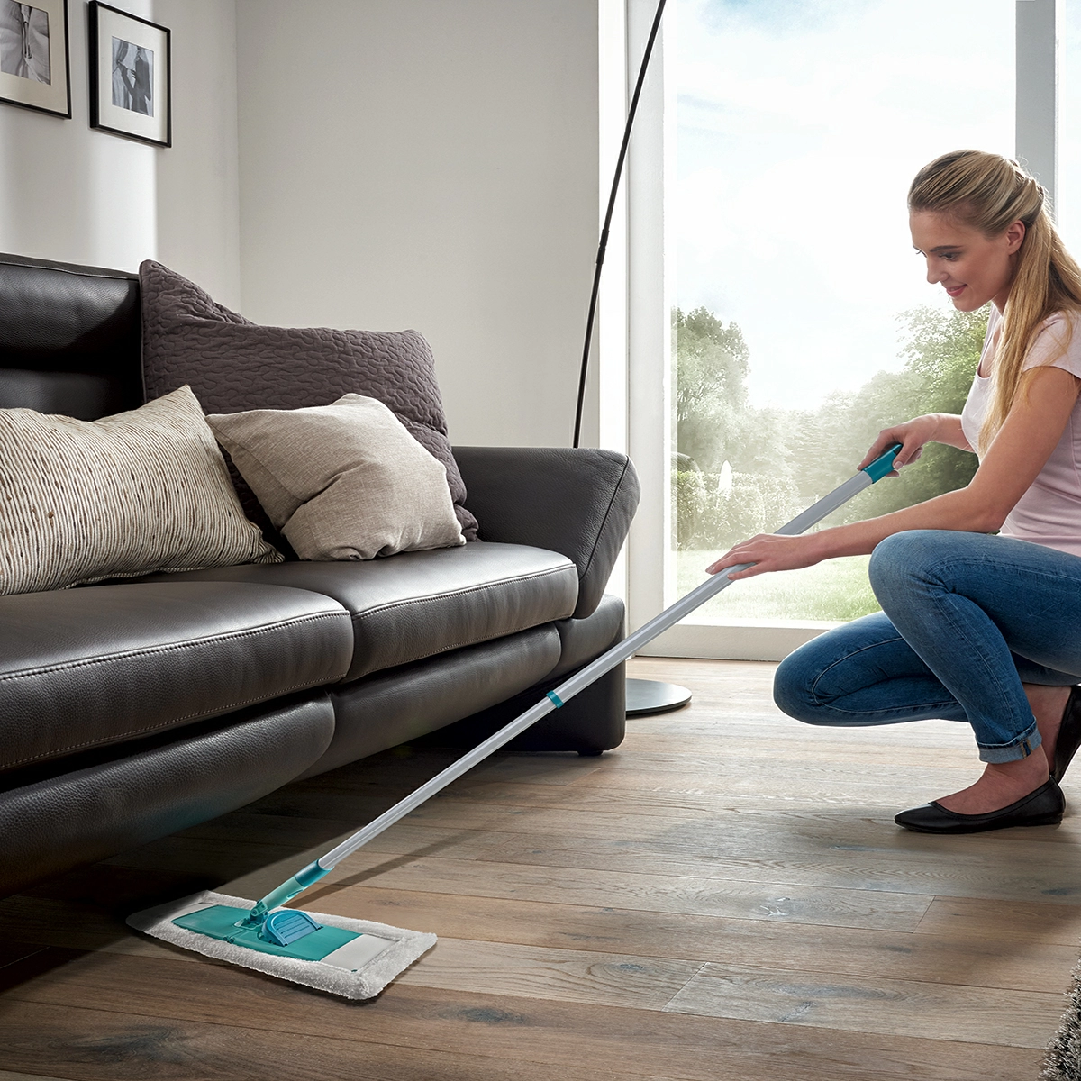 7 Швабра с телескопической ручкой для влажной уборки Leifheit Classic XL фото 2