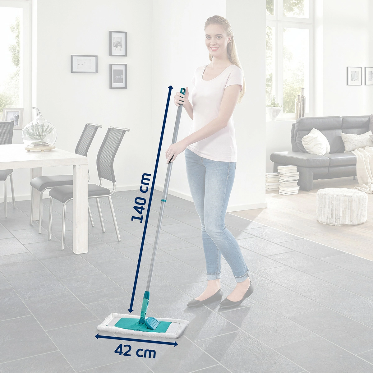 5 Швабра с телескопической ручкой для влажной уборки Leifheit Classic XL фото 4