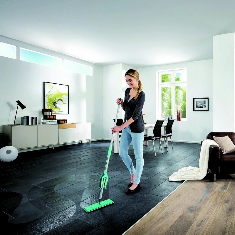 2 Швабра с телескопической ручкой и отжимом Leifheit Picobello Plus M фото 2