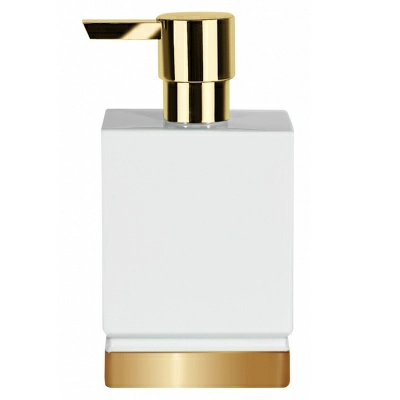 Дозатор для жидкого мыла Spirella Roma, белый с золотом