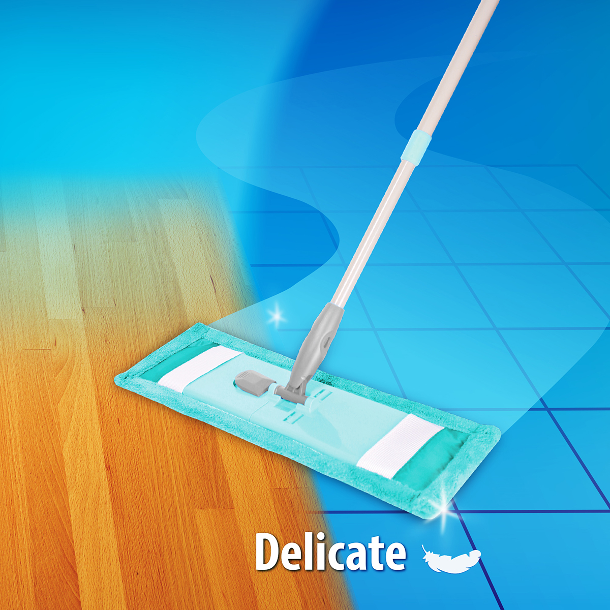 Швабра для уборки деликатных поверхностей Hausmann с телескопической ручкой фото 4